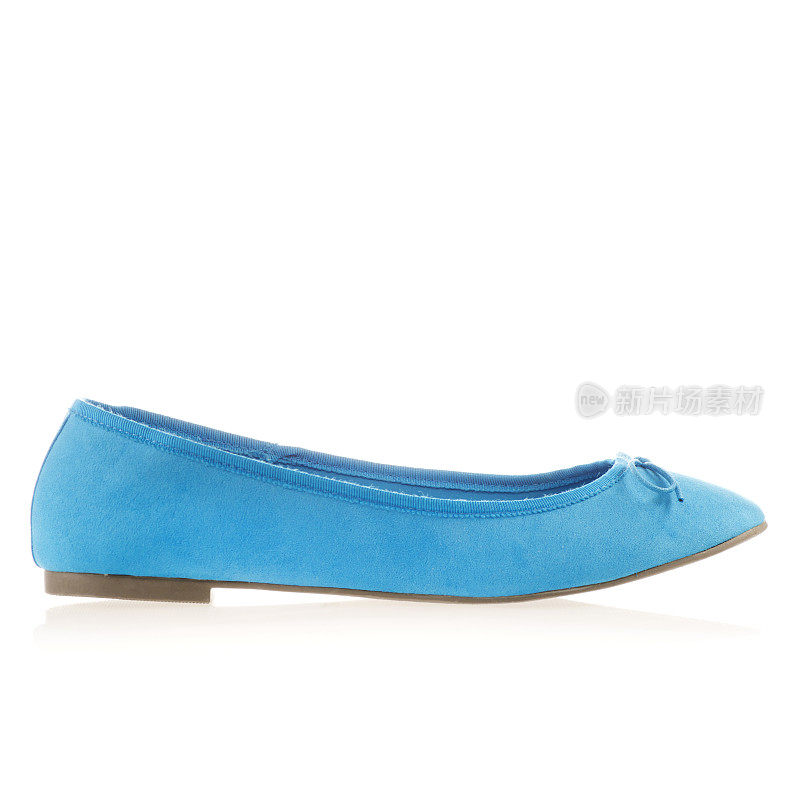 蓝色平底鞋或芭蕾舞鞋