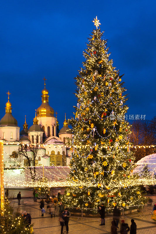 乌克兰基辅的一棵圣诞树