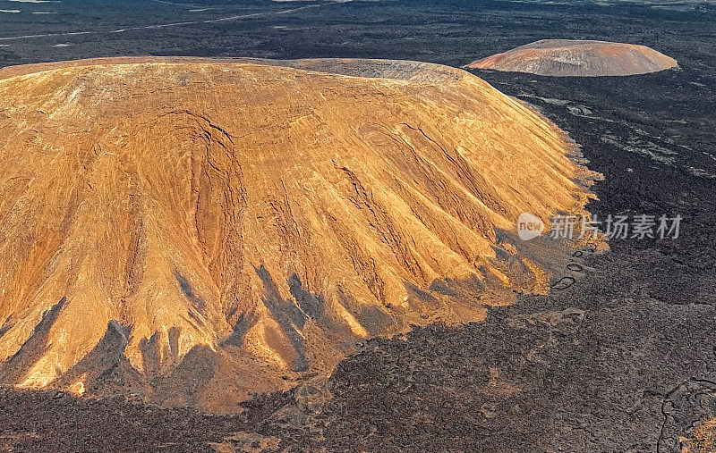 加那利群岛兰萨罗特岛蒂曼法亚国家公园的布兰卡火山口