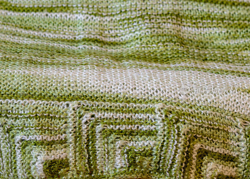 针织羊毛围巾，传统手工艺品类型，针织背景及纹理，手工，针织图案背景