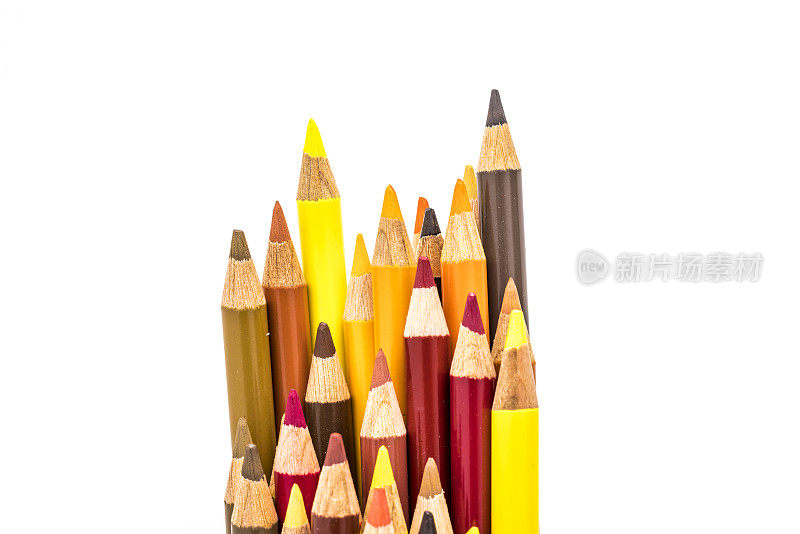 铅笔孤立在白色上
