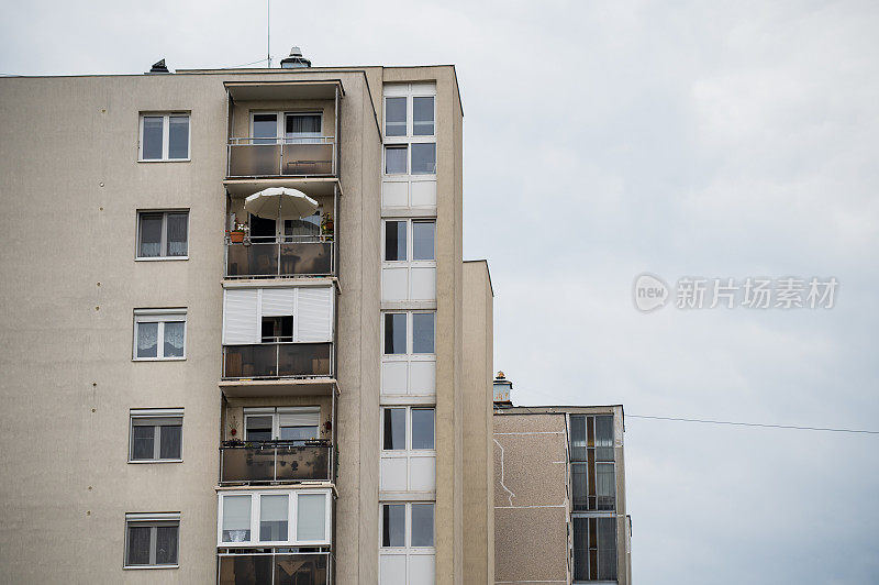 住宅区老欧洲公寓建筑