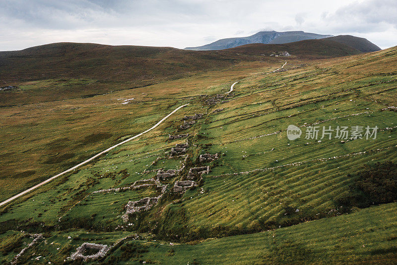 斯莱夫莫尔废弃村，阿基尔岛，爱尔兰