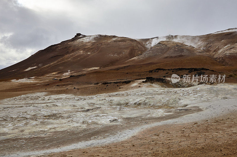 Námafjall冰岛北部Hverir地热区的山