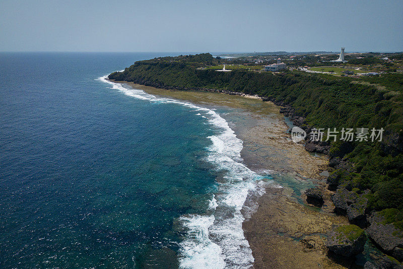 鸟瞰伊特曼海岸，位于冲绳县南部