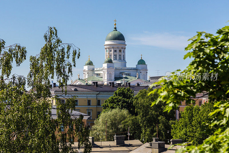 赫尔辛基大教堂和赫尔辛基全景