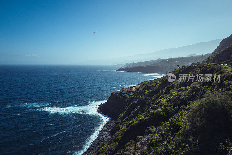 加那利群岛特内里费岛的海岸景观