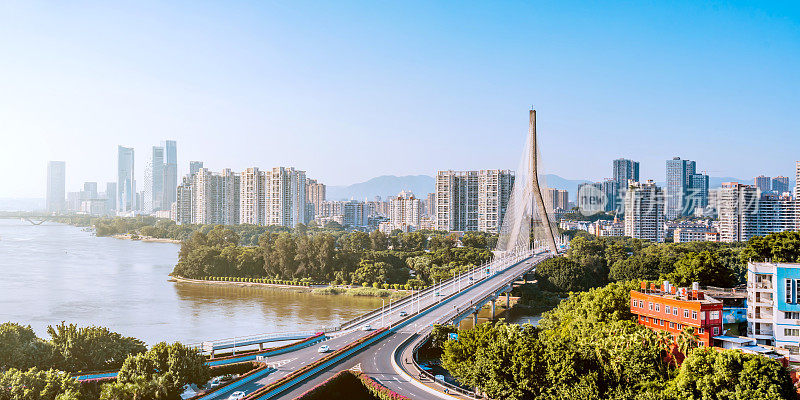 福建省福州市三仙洲大桥观景