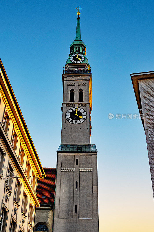 德国慕尼黑圣彼得教堂的钟楼