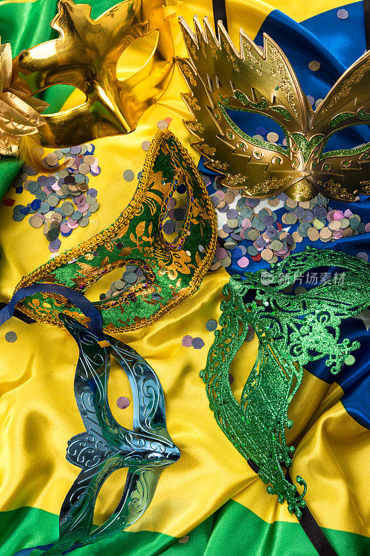 五彩缤纷的巴西狂欢节背景