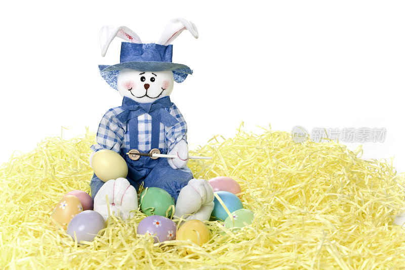 复活节兔子画彩蛋
