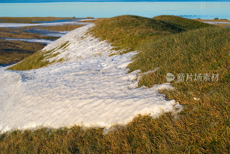 雪堆融化