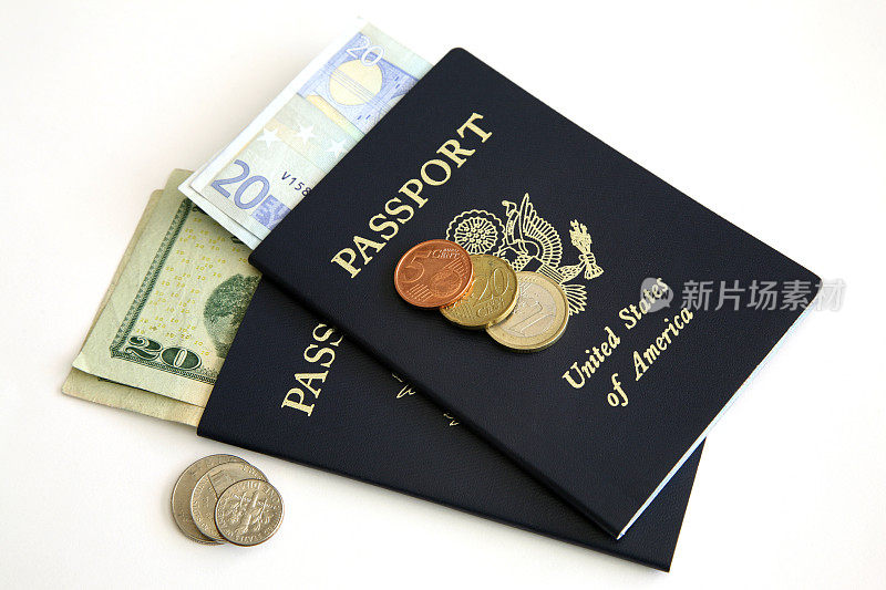 护照和钱