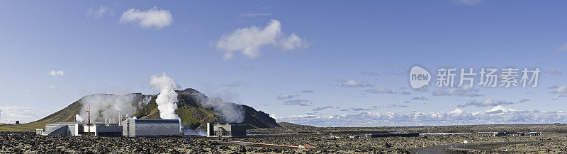 冰岛地热发电站全景图