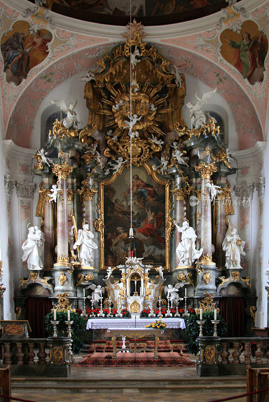 奥伯拉梅尔高,巴伐利亚,德国。圣彼得和圣保罗教堂