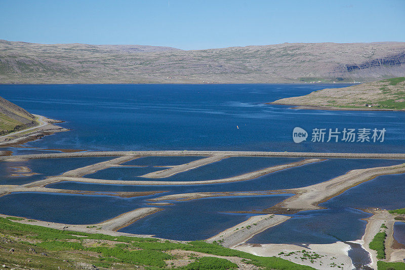 西峡湾的海岸线全景。冰岛。