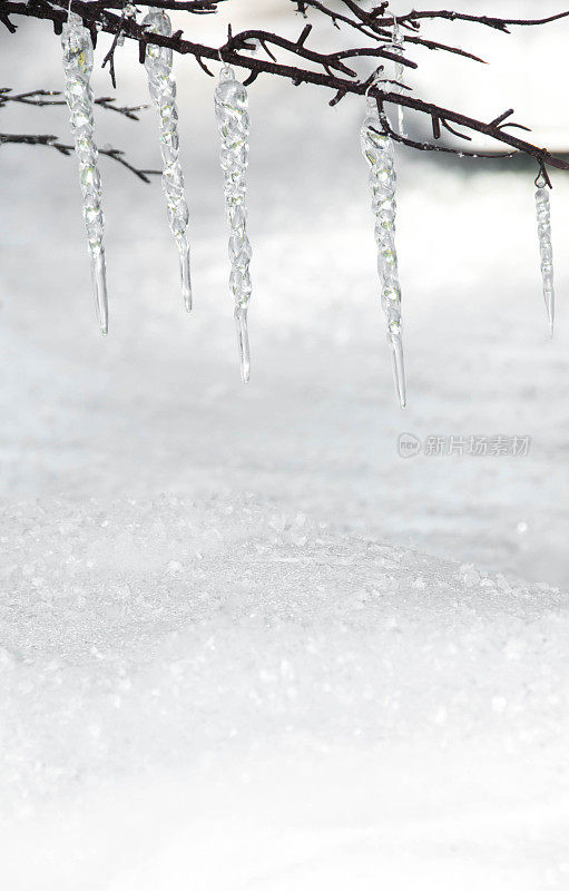 雪和冰背景与复制空间room_7