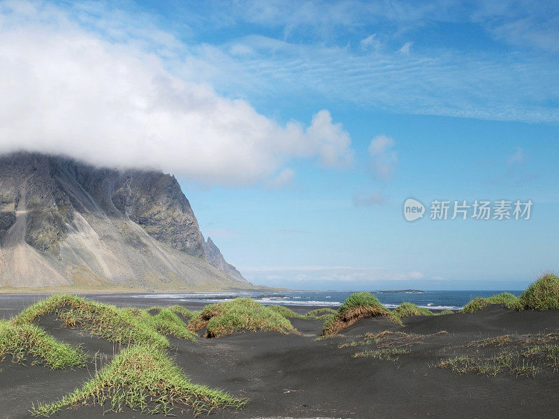 冰岛的黑海滩