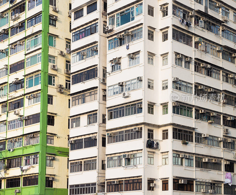 香港九龙高密度住宅公寓