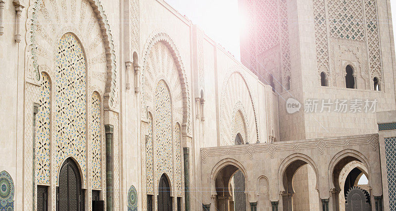 摩洛哥卡萨布兰卡的哈桑二世清真寺。