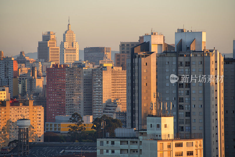 上视图São保罗市中心的建筑