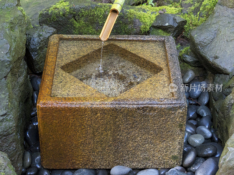 石水景竹波特兰日本花园俄勒冈