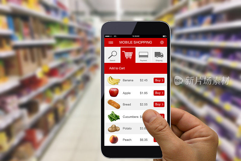 电子商务网上购物车手机app超市