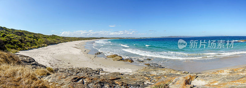 西澳大利亚海岸海滩全景