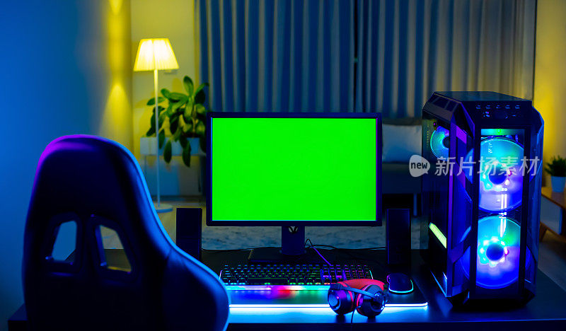 绿色屏幕的电子体育游戏