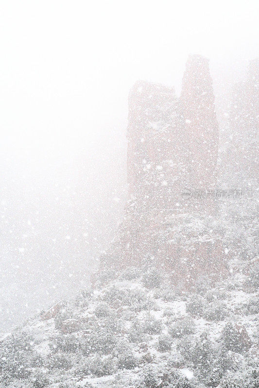 暴风雪暴风雪雪雾红岩胡毒景观