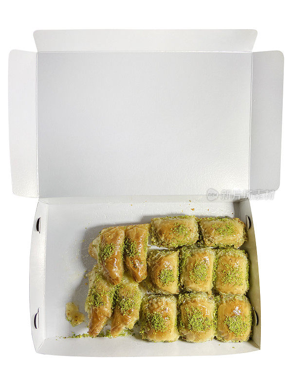 Baklava在盒子里(裁剪路径)