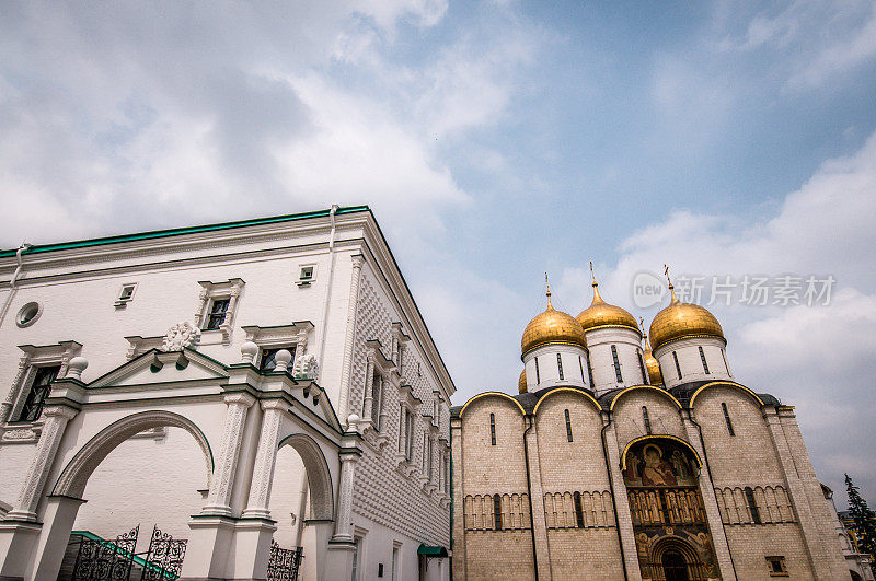 俄罗斯莫斯科的圣母升天大教堂的宏伟建筑