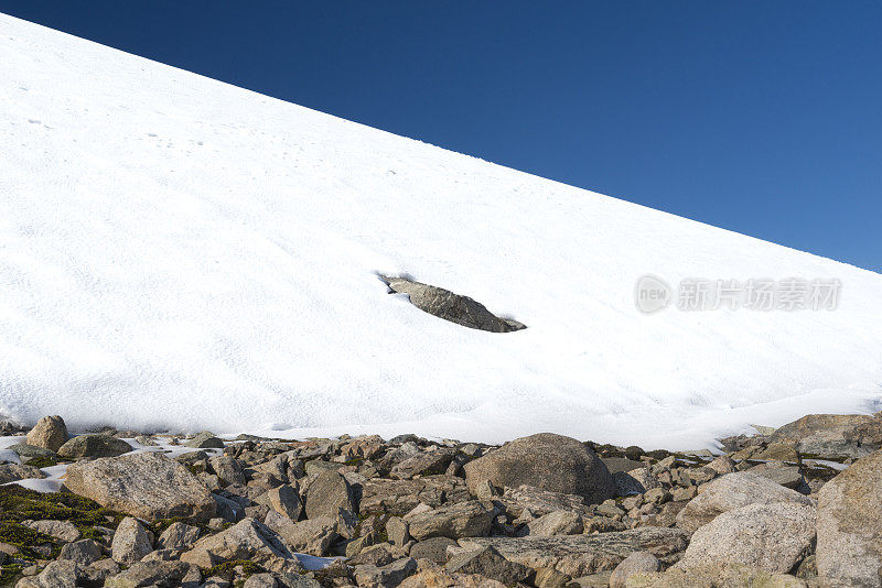 秋天的第一场雪给高山染上了色彩