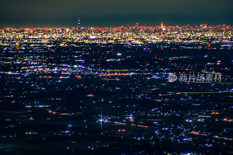 筑波峰的夜景