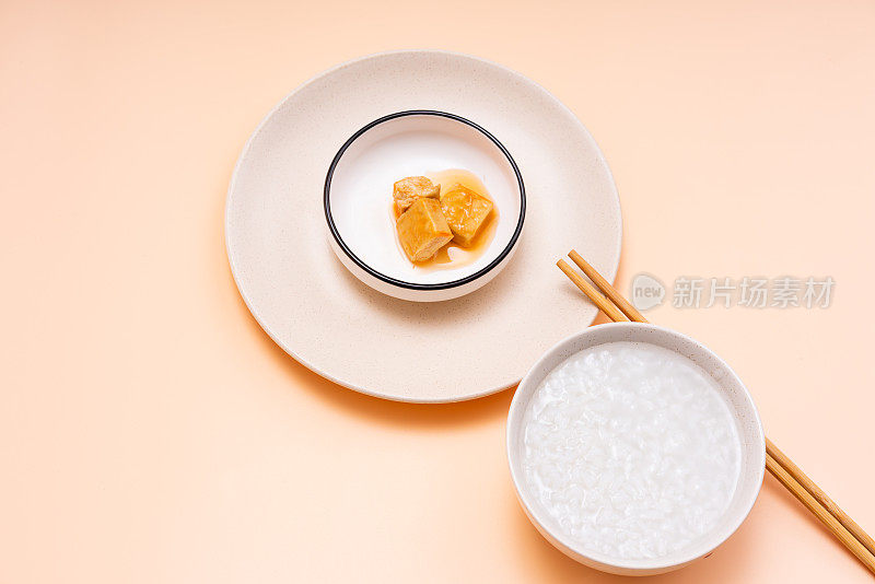 中国潮汕早餐白粥配菜