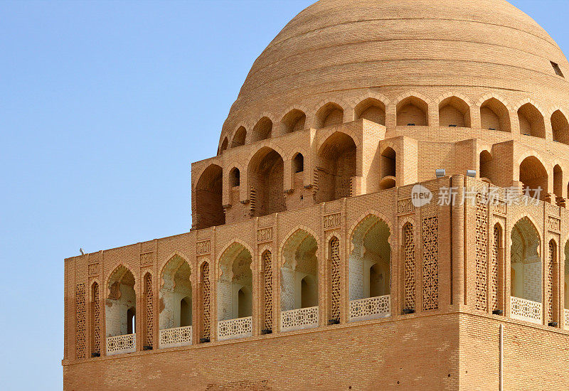苏丹桑贾尔陵墓-圆顶和砖砌，古梅夫遗址，玛丽地区，土库曼斯坦