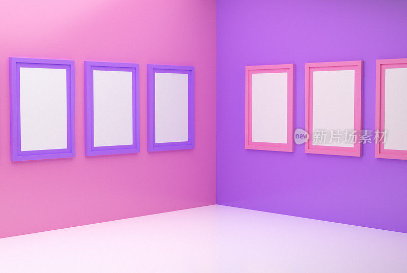 粉色和紫色的相框
