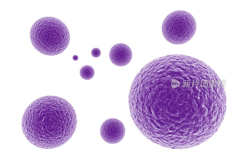 紫色的病毒。