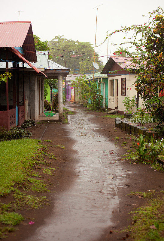 Tortuguero村，哥斯达黎加