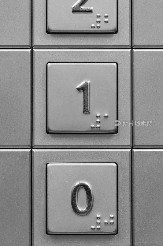 电梯金属按钮前视图宏(012)