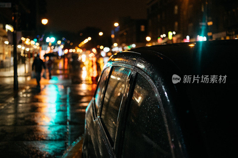 雨夜城市街景