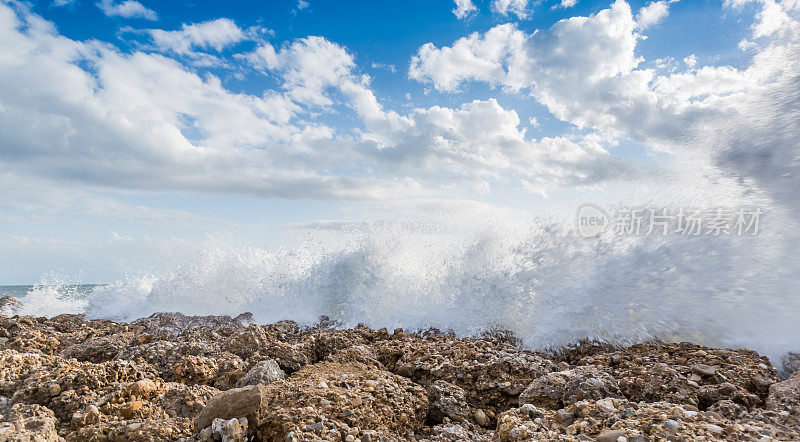 浪、海、岩