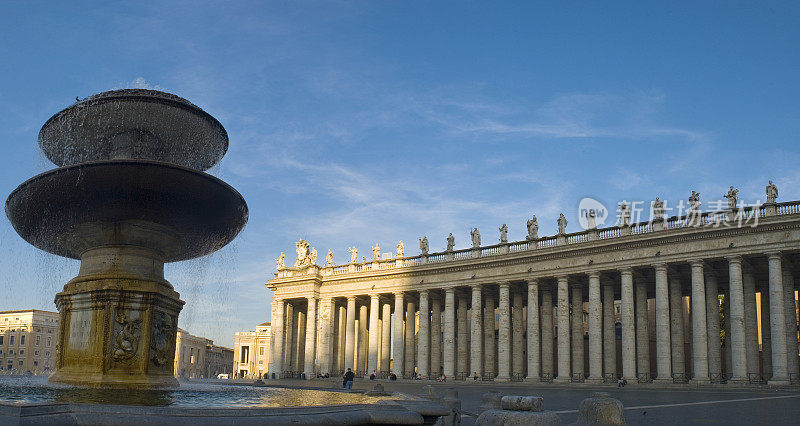 罗马梵蒂冈城的日落