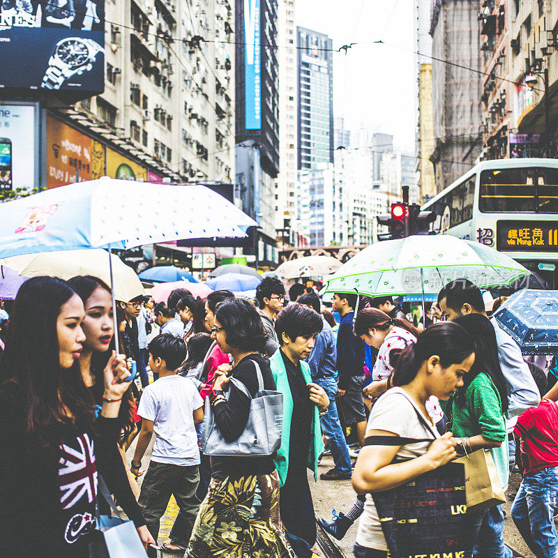 香港的街道。