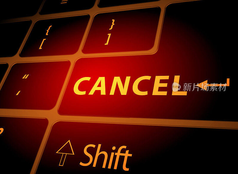 电脑键盘上的取消按钮