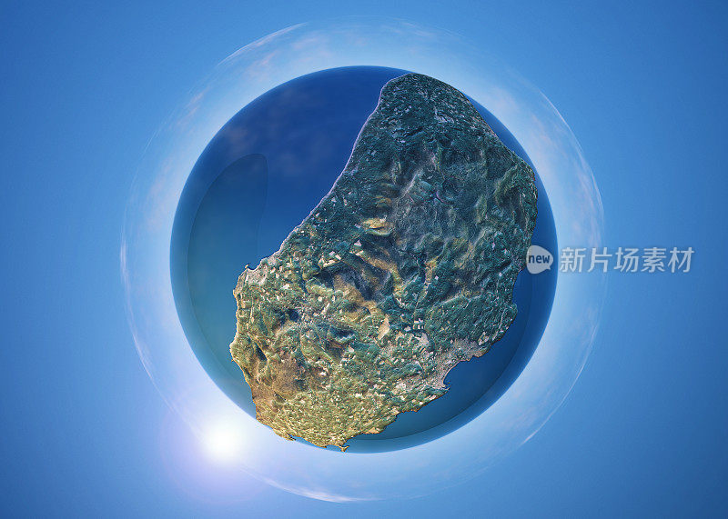 马恩岛3D小星球360度球面全景图