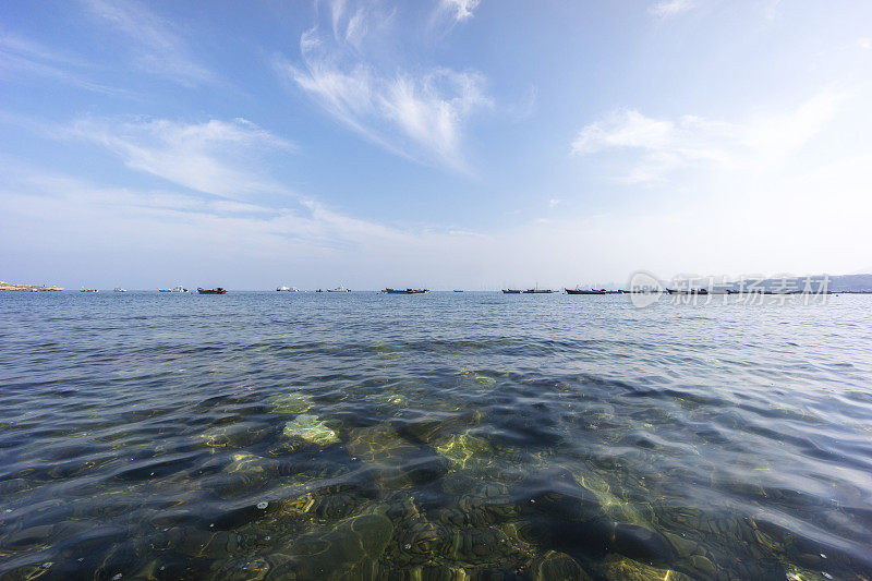 清晰的海水