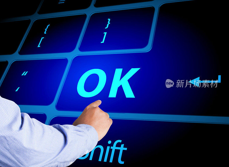 按下电脑键盘上的ok键