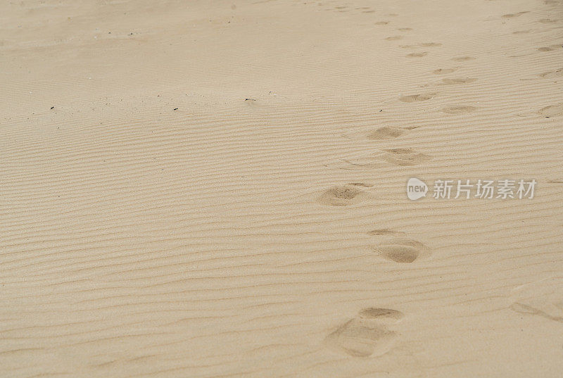 足迹在沙地上