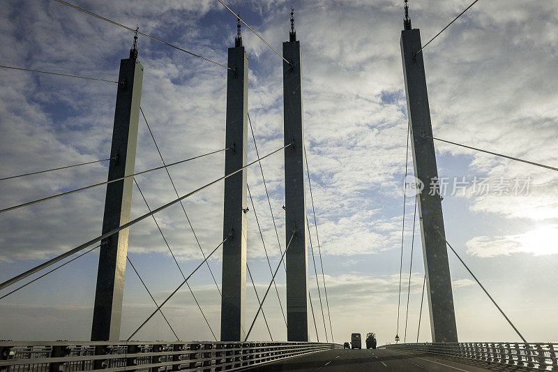 青岛胶州湾大桥和山东省，中国，南亚